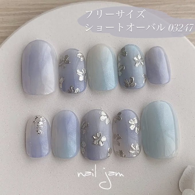 楽天市場】＼ 即日発送 ／ ネイルチップ フリーサイズ ソーダブルーの