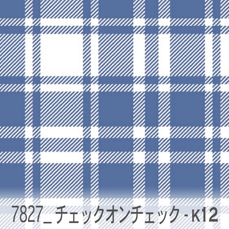 楽天市場】チェック オン チェック柄 ロイヤルブルー 7827-k12 CHECK