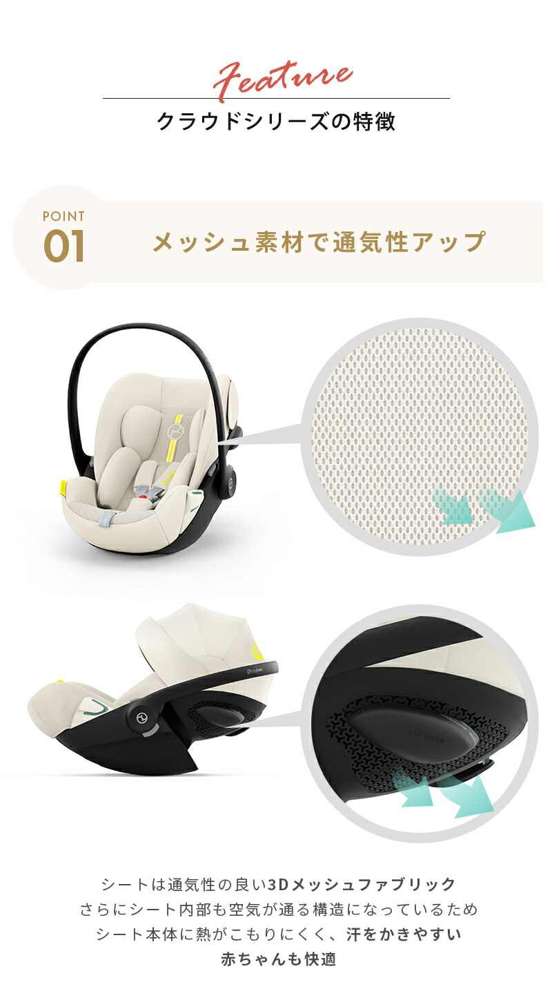 楽天市場】サイベックス クラウド G i-Size ラバグレー ムーンブラック