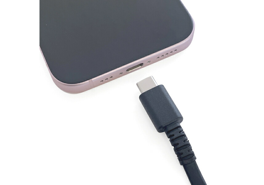 楽天市場】USB充電＆同期ケーブル リール式 80cm【Type-C - Type-C