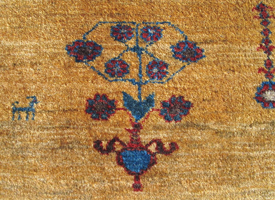 楽天市場】イラン製 ゾランヴァリ ギャッベ 188×124cm リビングサイズ