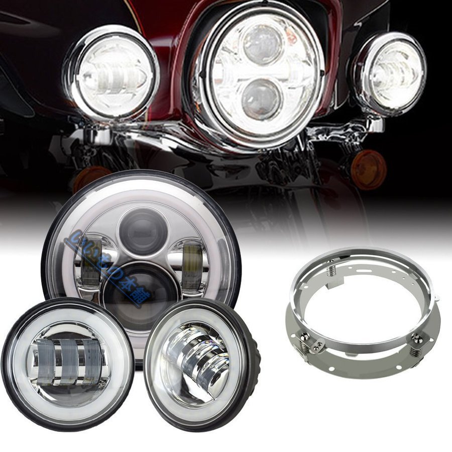 楽天市場】ヘッドライト セット LED フォグランプ 7インチ 4.5インチ