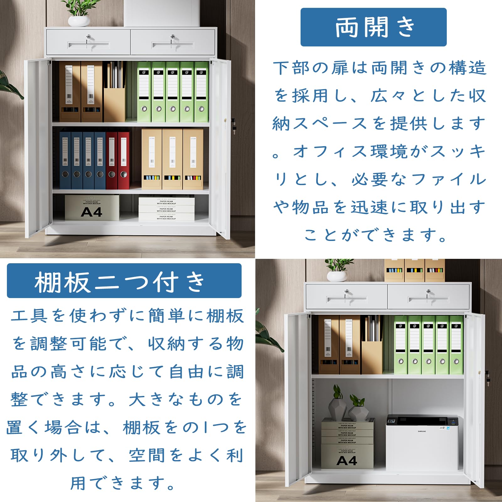 楽天市場】【12%OFF券＆P5倍！オフィス収納☆連結可能】DEWEL スチール