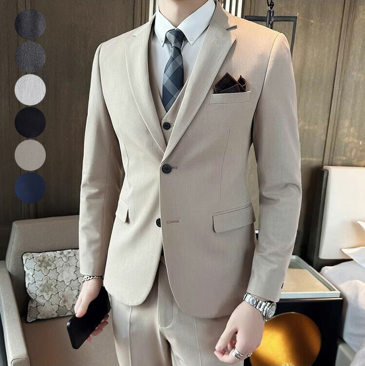 楽天市場】【送料無料】メンズ ビジネススーツ 3点セット ジャケット+