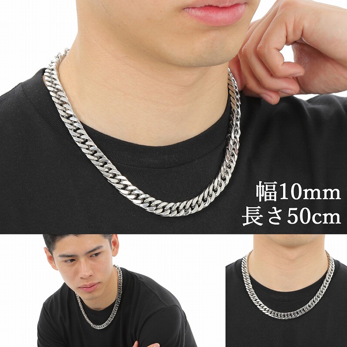 楽天市場】ステンレス ダブル 喜平 ネックレス 4面カット 中折れ