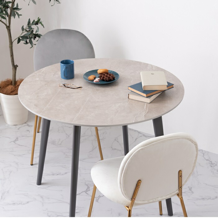 楽天市場】ダイニングテーブル 大理石調 大理石柄 ラウンドテーブル 90