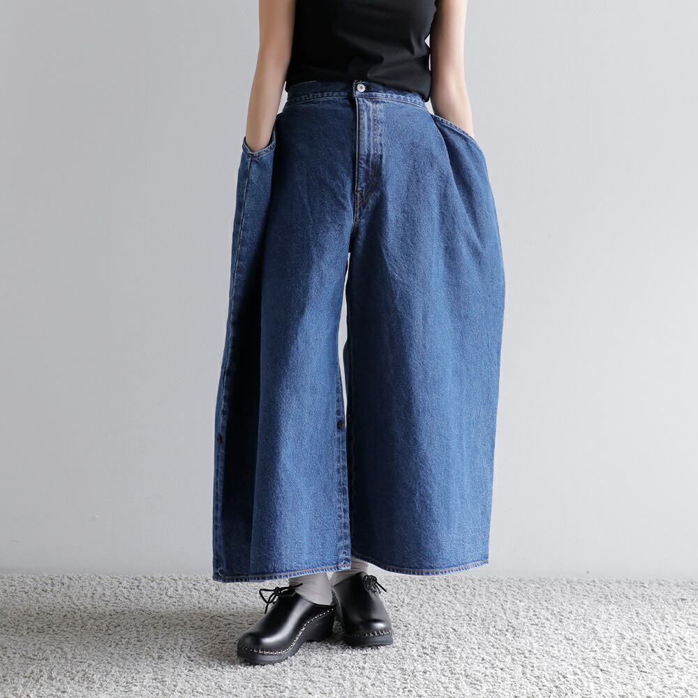 楽天市場】KURO クロ ペーパーフォールディング デニム パンツ “PAPER