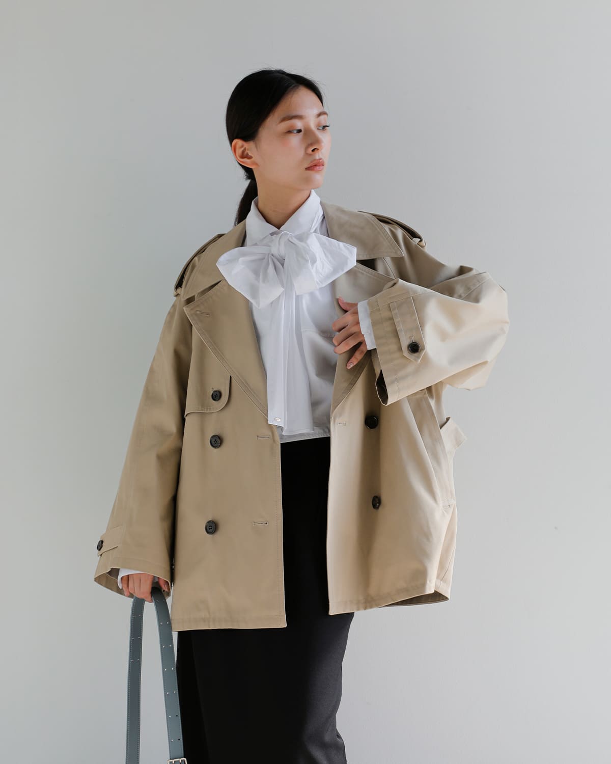 楽天市場】CLANE クラネ オーバー ショート トレンチ コート 10101