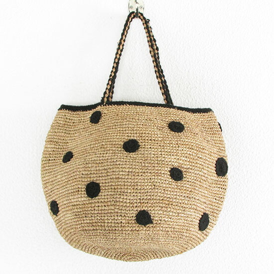 楽天市場】ノロ NORO MADRAGUE PETIT POIS M ドット かごバッグ ドット