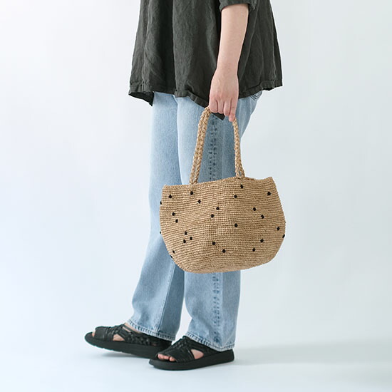 楽天市場】ノロ NORO MADRAGUE PLUMETIS POIS M ドット かごバッグ