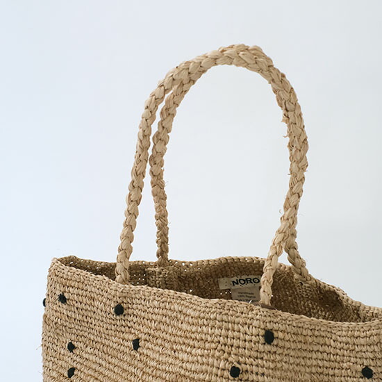 楽天市場】ノロ NORO MADRAGUE PLUMETIS POIS M ドット かごバッグ