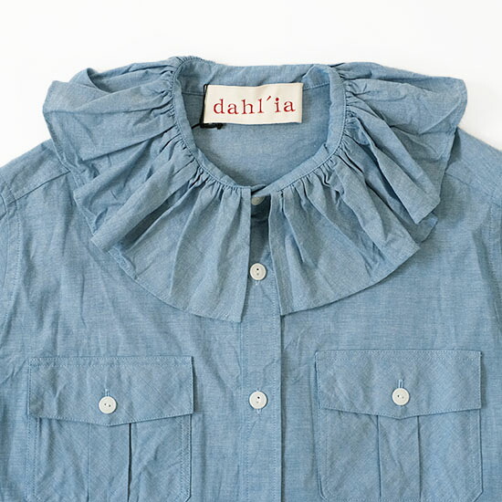 楽天市場】ダリア dahl'ia シャンブレー フリル ブラウス DBL-343DR