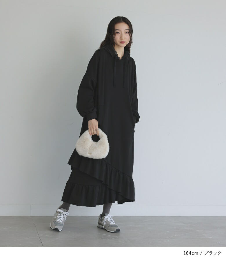 楽天市場】ワンピース 裏シャギー あったか レディース パーカー