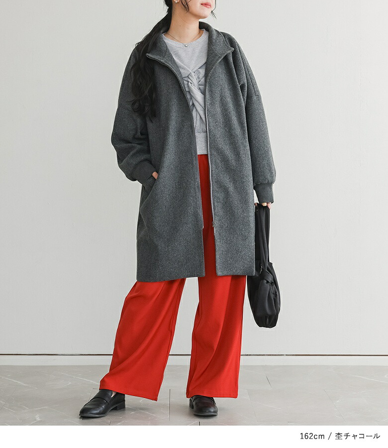 楽天市場】コート レディース アウター ミドルコート ドルマンスリーブ