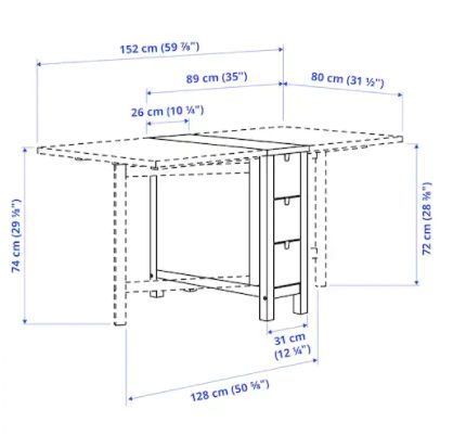 楽天市場】IKEAイケアNORDEN ノールデンゲートレッグテーブル, バーチ