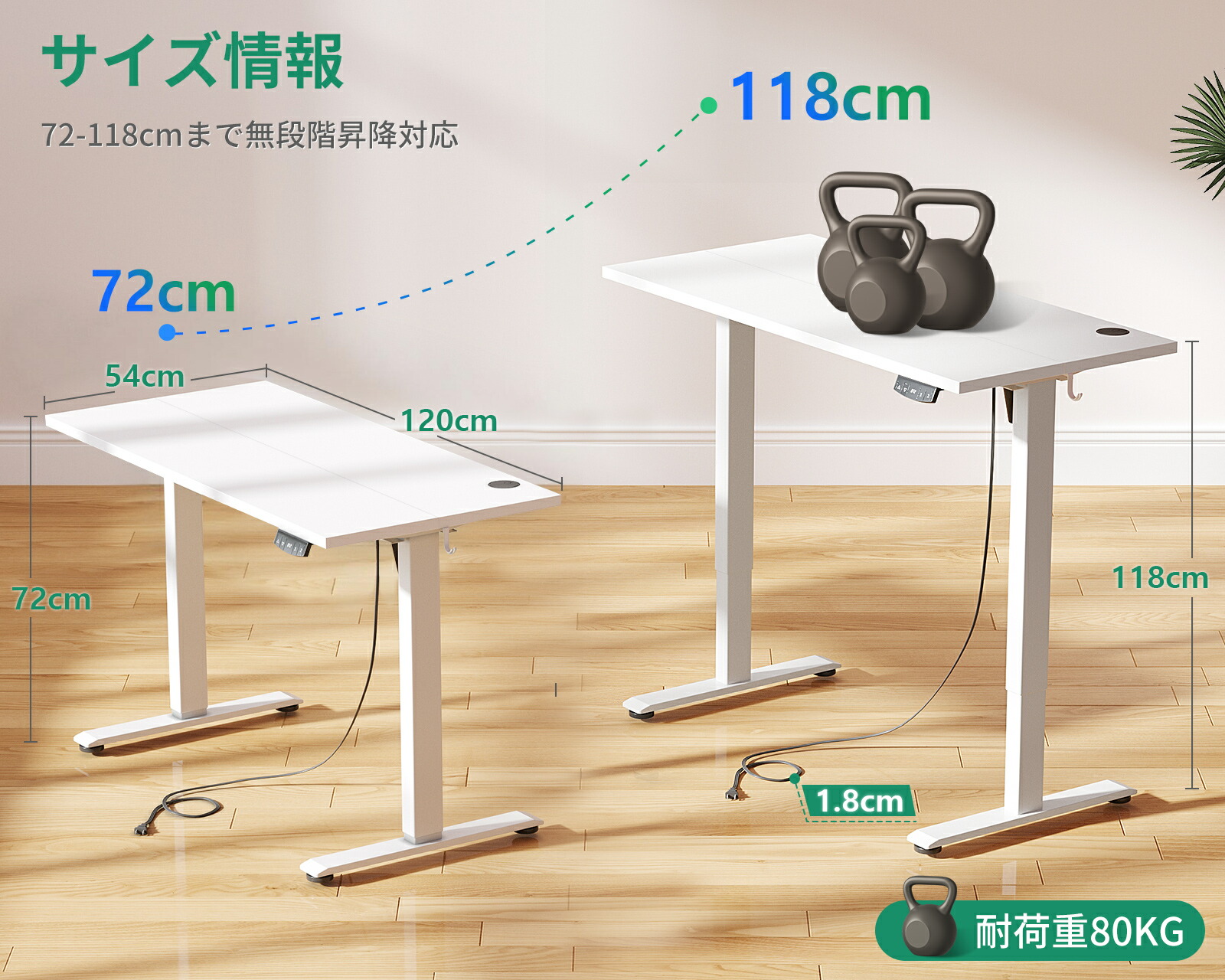 楽天市場】＼10倍ポイントお得／☆送料無料 昇降デスク 電動 昇降式