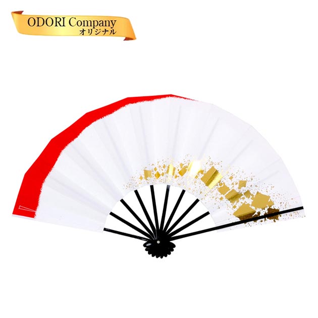 楽天市場】舞扇子 扇子 日本舞踊 踊り用 天褄 赤 金切り箔 芸者踊り