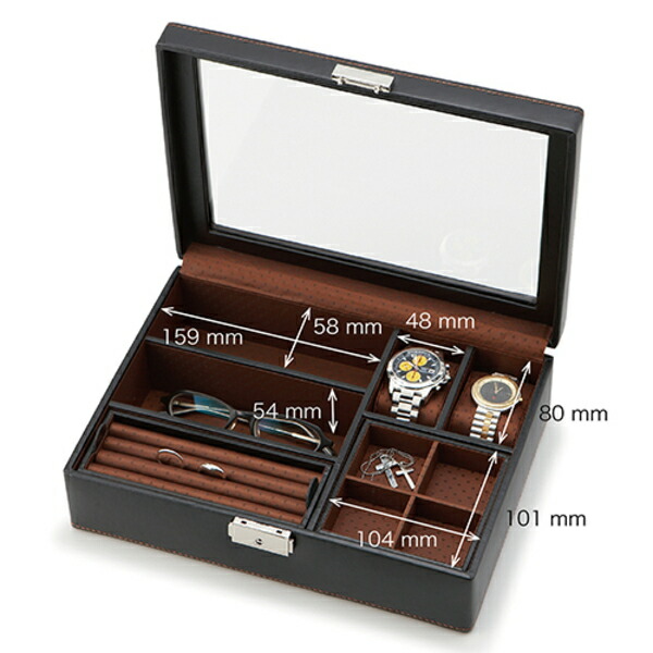 楽天市場】時計 アクセサリーボックス メンズ 各種 アクセサリー 収納