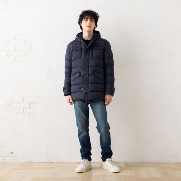 楽天市場】ヘルノ ダウンジャケット コート レジェンド ブルー メンズ