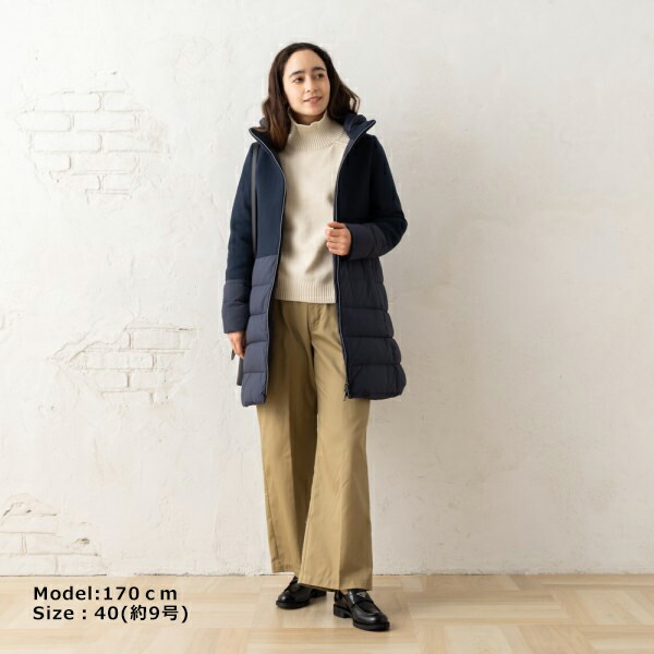 楽天市場】ヘルノ ダウンジャケット コート ネイビー レディース HERNO