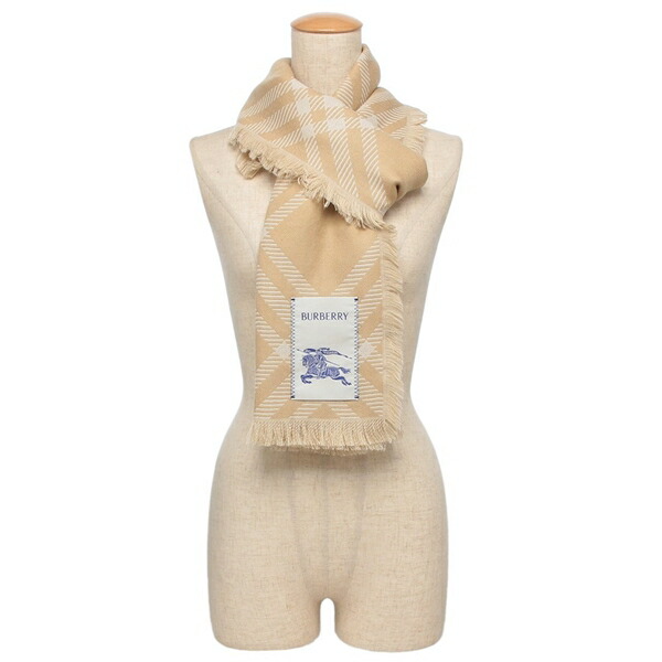 楽天市場】バーバリー スカーフ ワイドチェック ブラウン ベージュ