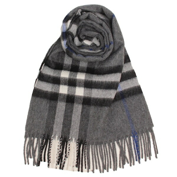楽天市場】バーバリー マフラー フリンジ バーバリーチェック グレー