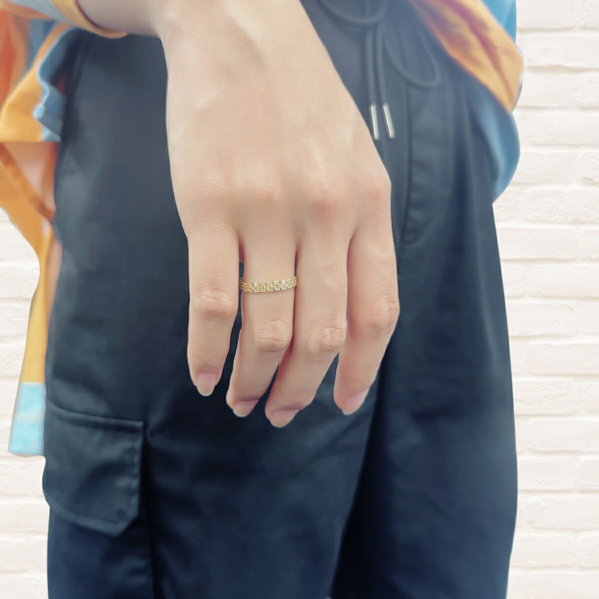 楽天市場】チェーンリング 18k ビスマルク 指輪 K18 チェーン リング