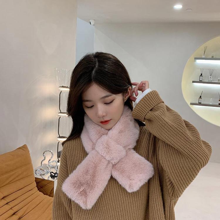 楽天市場】ふわふわ マフラー ボア素材 差し込み タイプ フェイク