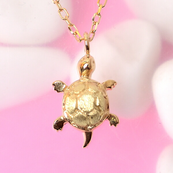 楽天市場】ネックレス 亀 18金 ゴールド 18k カメ ペンダント k18 かめ