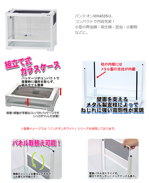 楽天市場】爬虫類ケージ 三晃商会 パンテオン ホワイト WH4535