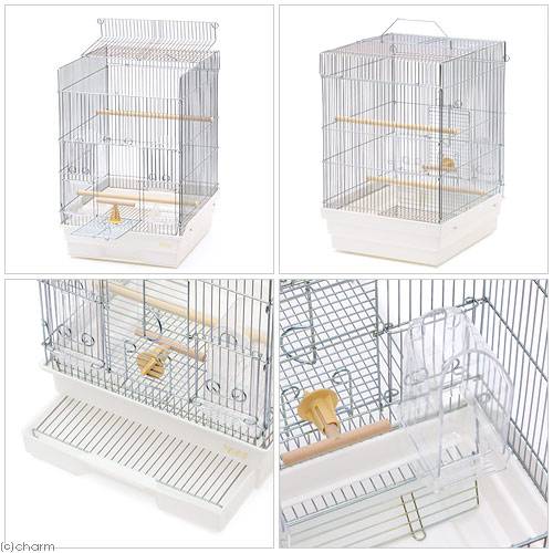 楽天市場】鳥かご HOEI 35手のり 銀色メッキ（底色：ホワイト