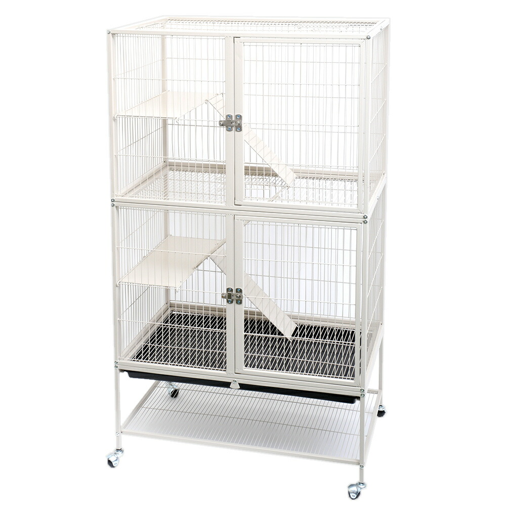 楽天市場】アウトレット品 4階建て大型ケージ ホワイト 組立確認済