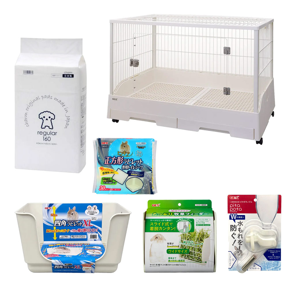 楽天市場】GEX クリアフロント80 うさぎの飼育セット 幅81.5