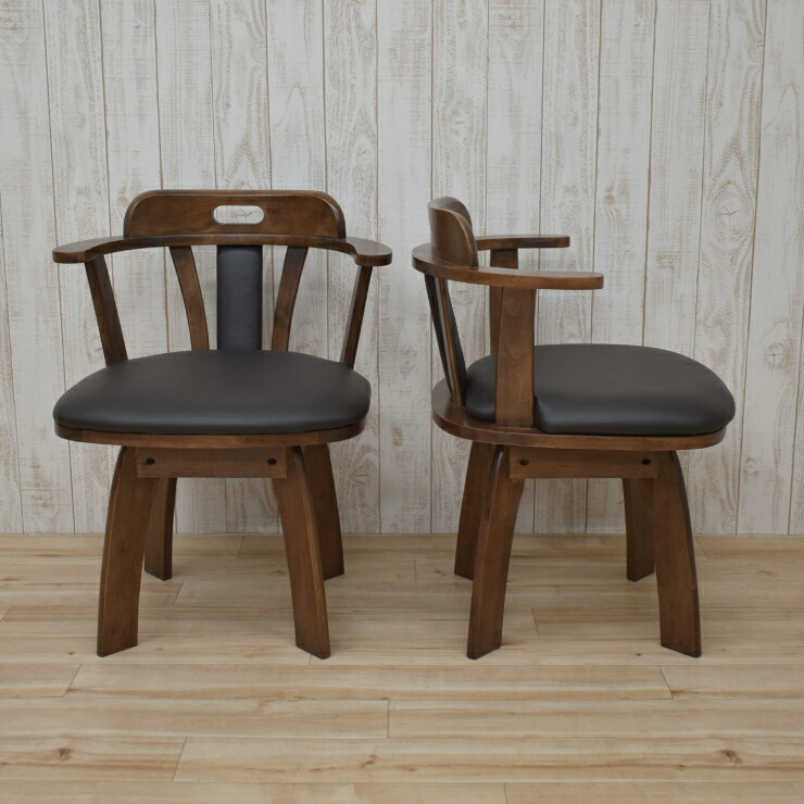 楽天市場】回転式 ダイニングチェア 2脚セット 肘掛け 取っ手付き sild