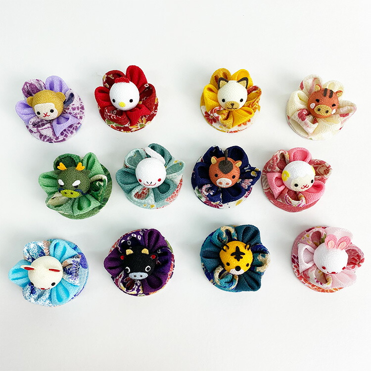 楽天市場】【受注生産品】干支 つまみ細工［ 干支/セット つまみ花の手