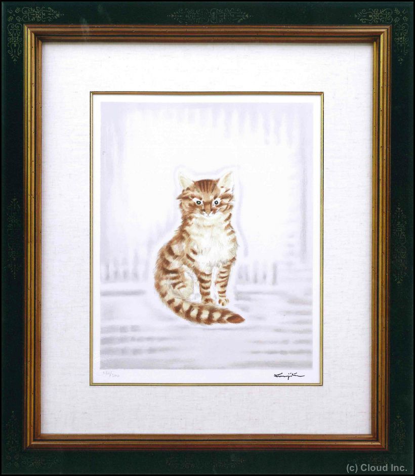 楽天市場】藤田嗣治 レオナール・フジタ 茶色のネコ リトグラフ 複製