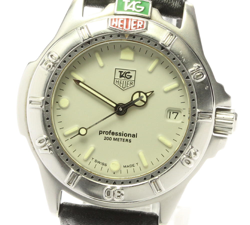 タグホイヤー プロフェッショナル 973.008 ブラック シルバー クォーツ