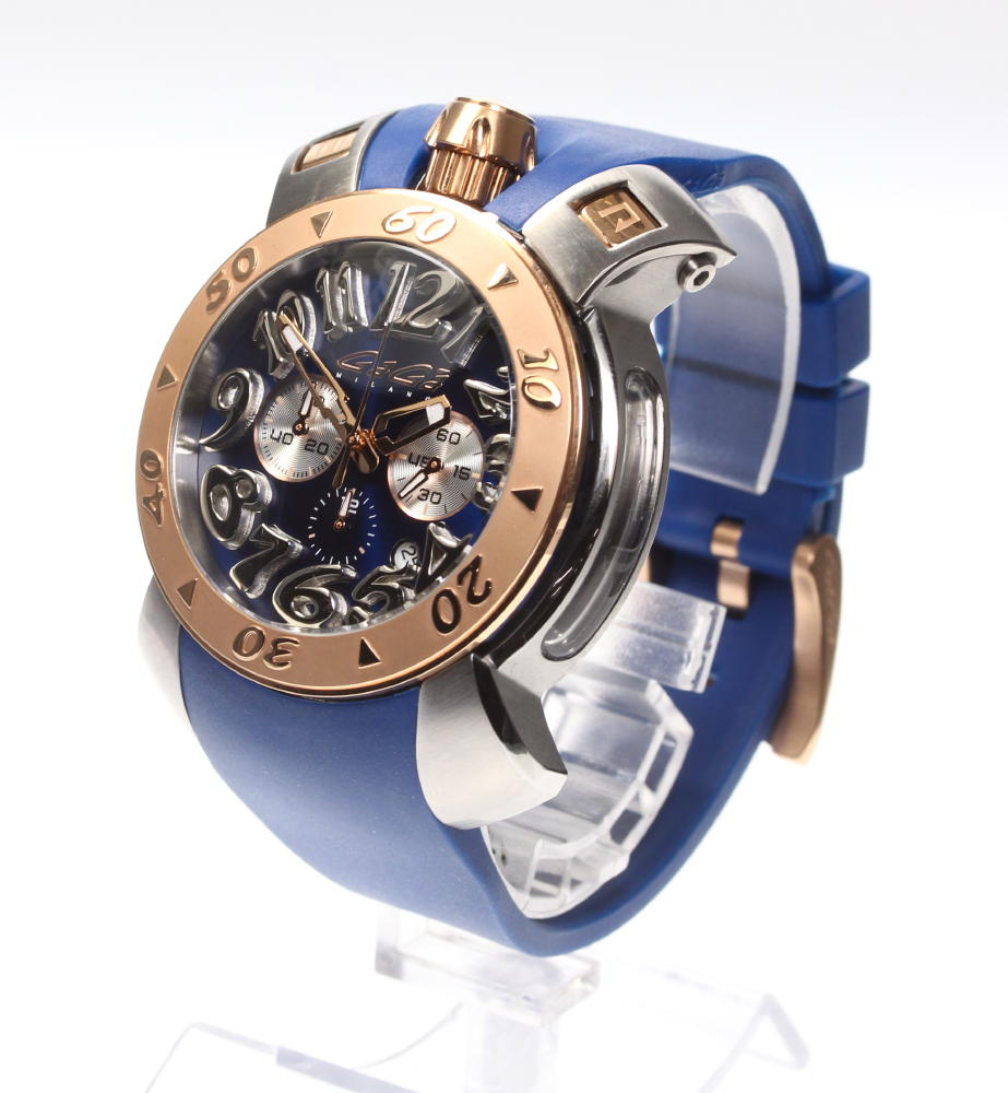 楽天市場】☆美品【GaGa MILANO】ガガミラノ クロノ48 デイト 8015