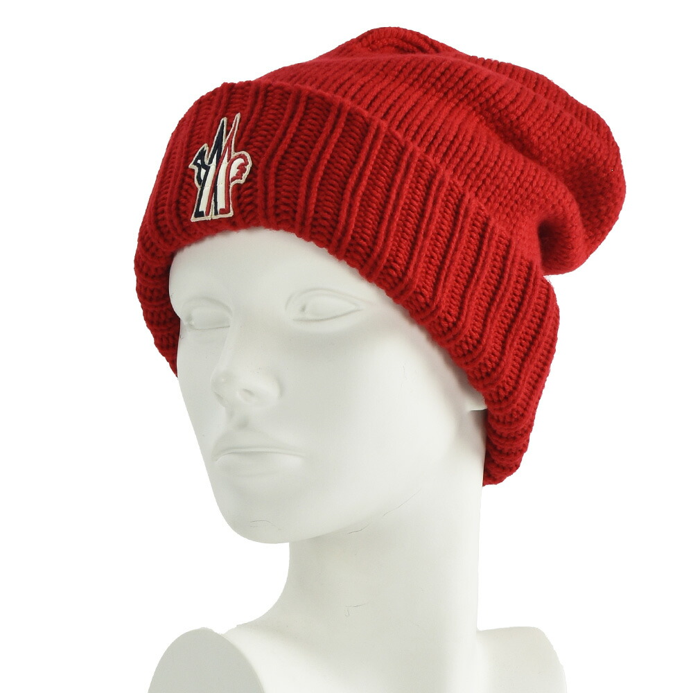 楽天市場】モンクレール ニットキャップ メンズ ビーニー レッド