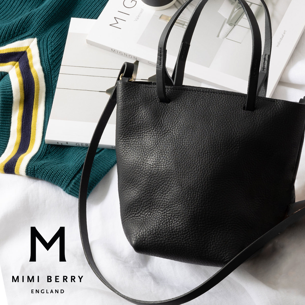 楽天市場】MIMI BERRY ミミベリー 【正規品】 本革レザー トートバッグ