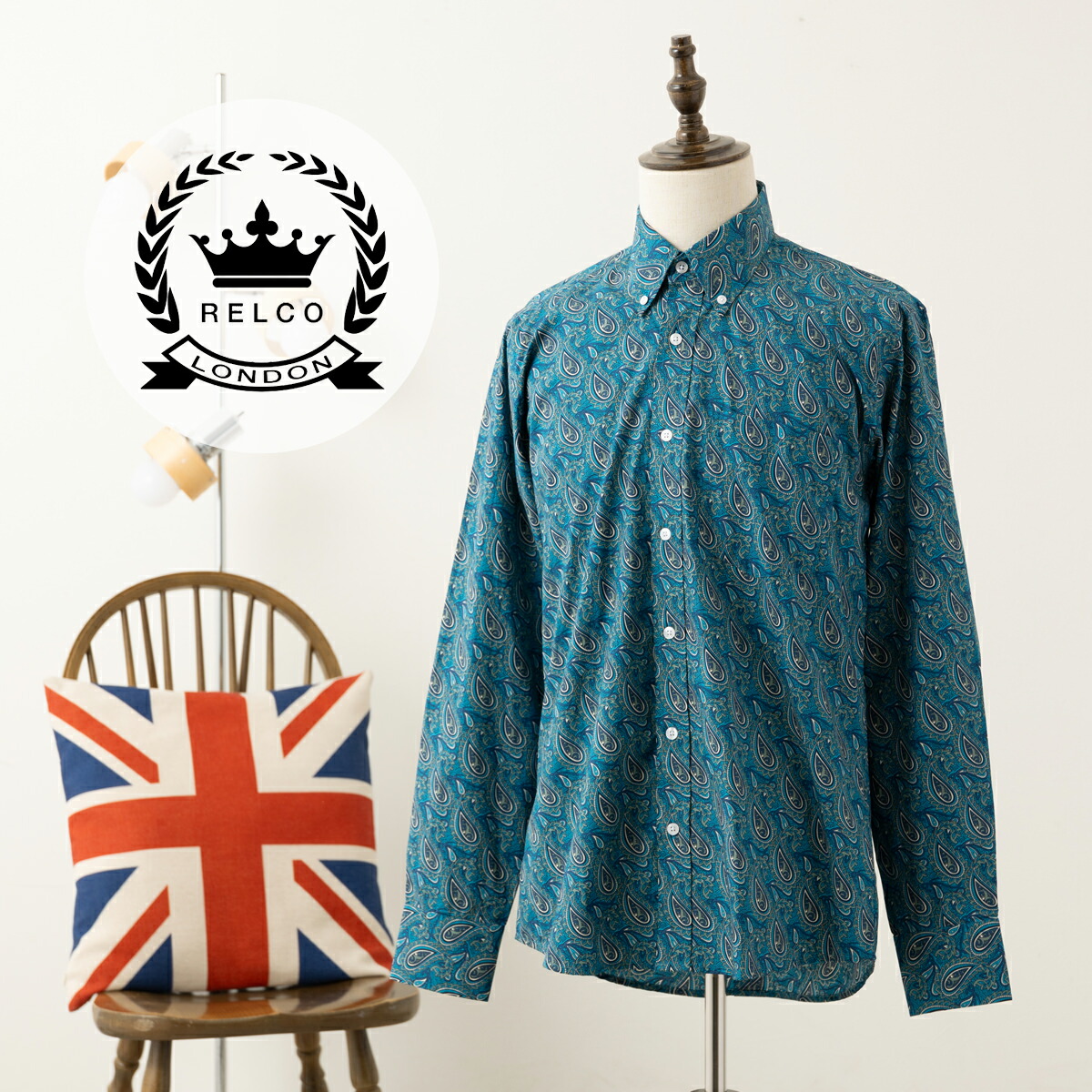 楽天市場】RELCO 長袖シャツ ペイズリー柄シャツ ペイズリー レルコ