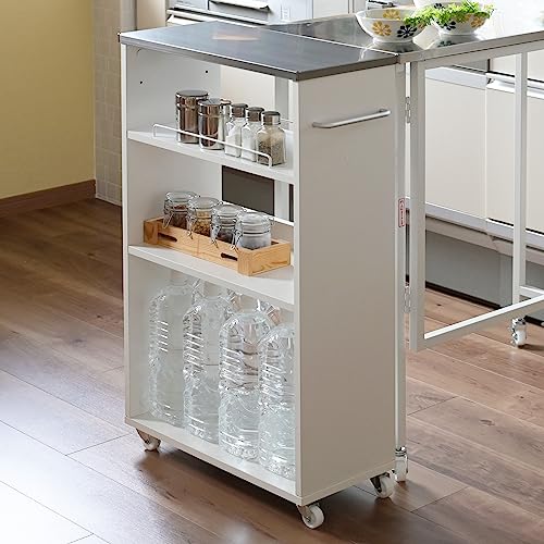 楽天市場】山善(yamazen) キッチンワゴン ステンレス天板 幅24 ssw－24