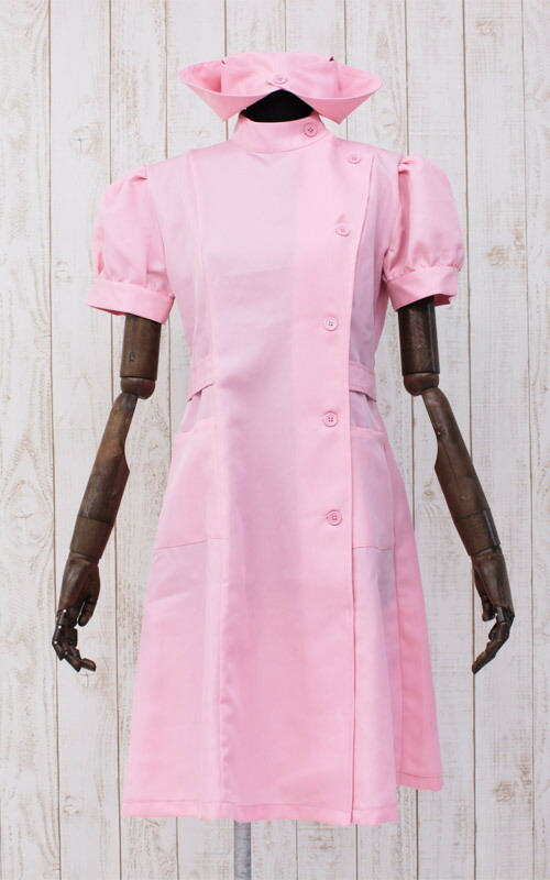 楽天市場】ロングナース ピンク BIG コスプレ 可愛い ナース 白衣 制服