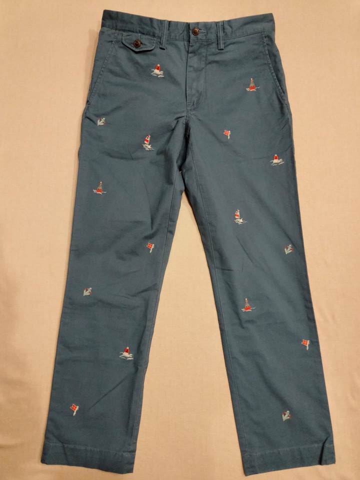 楽天市場】ポロ ラルフローレン 総柄 刺繍 チノパン ネイビー マリン