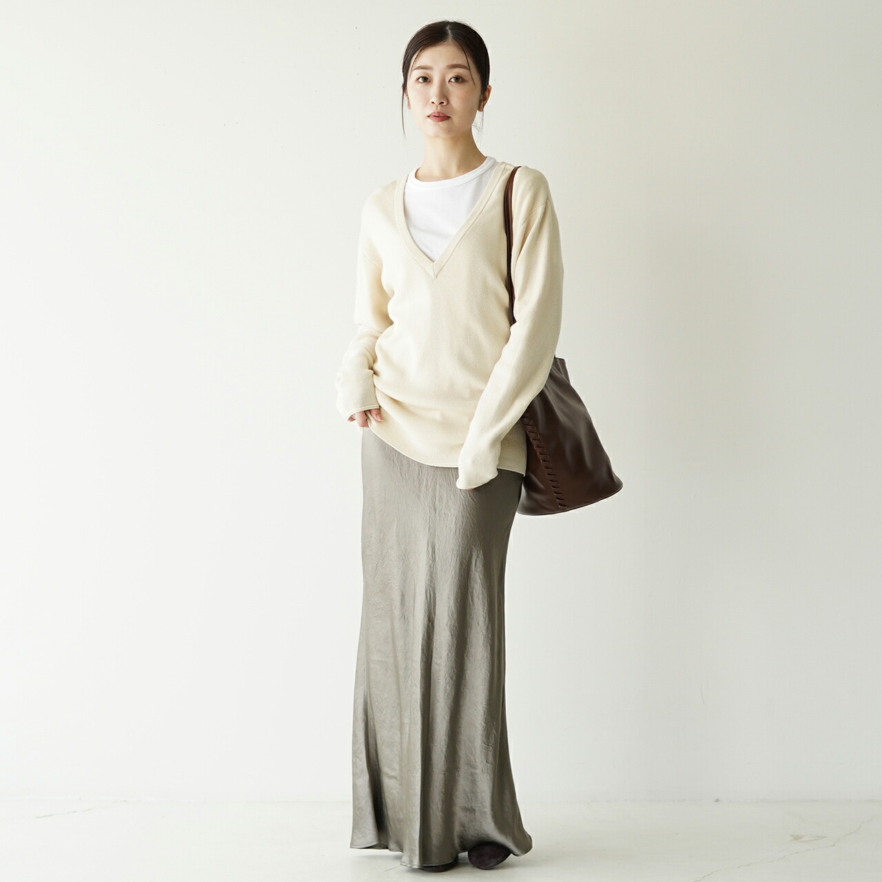 楽天市場】サクラ SACRA サテン ロングスカート レディース フレア