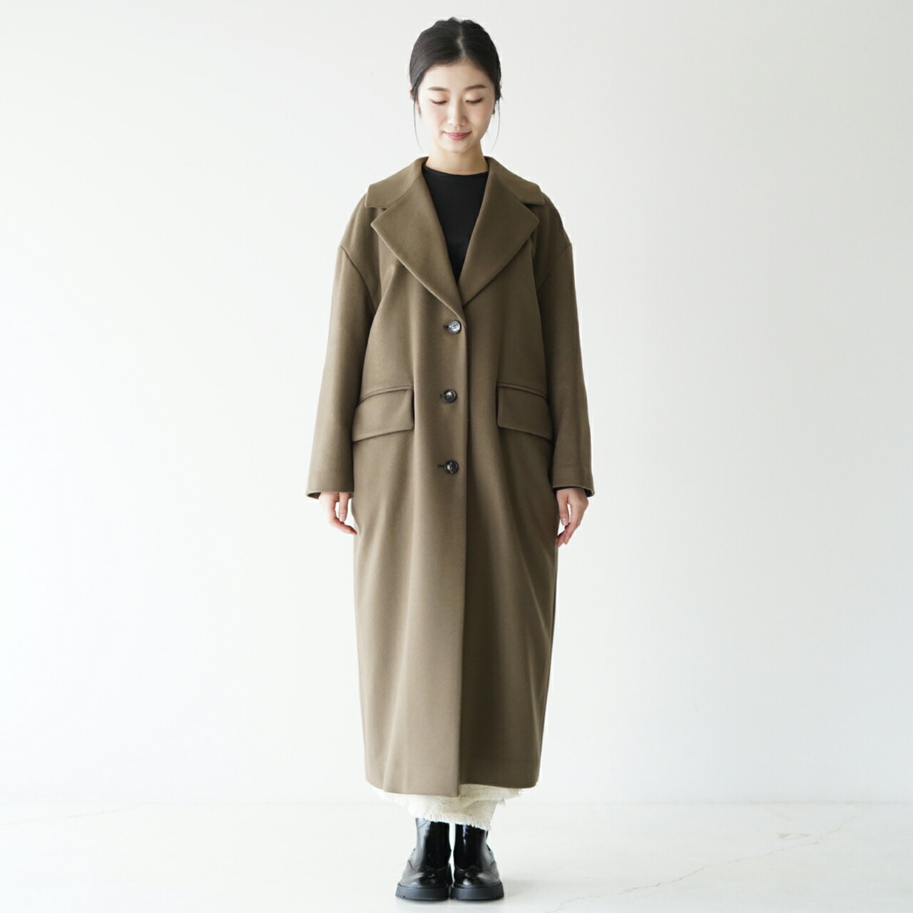 楽天市場】サクラ SACRA ウール カシミア メルトン ロングコート WOOL