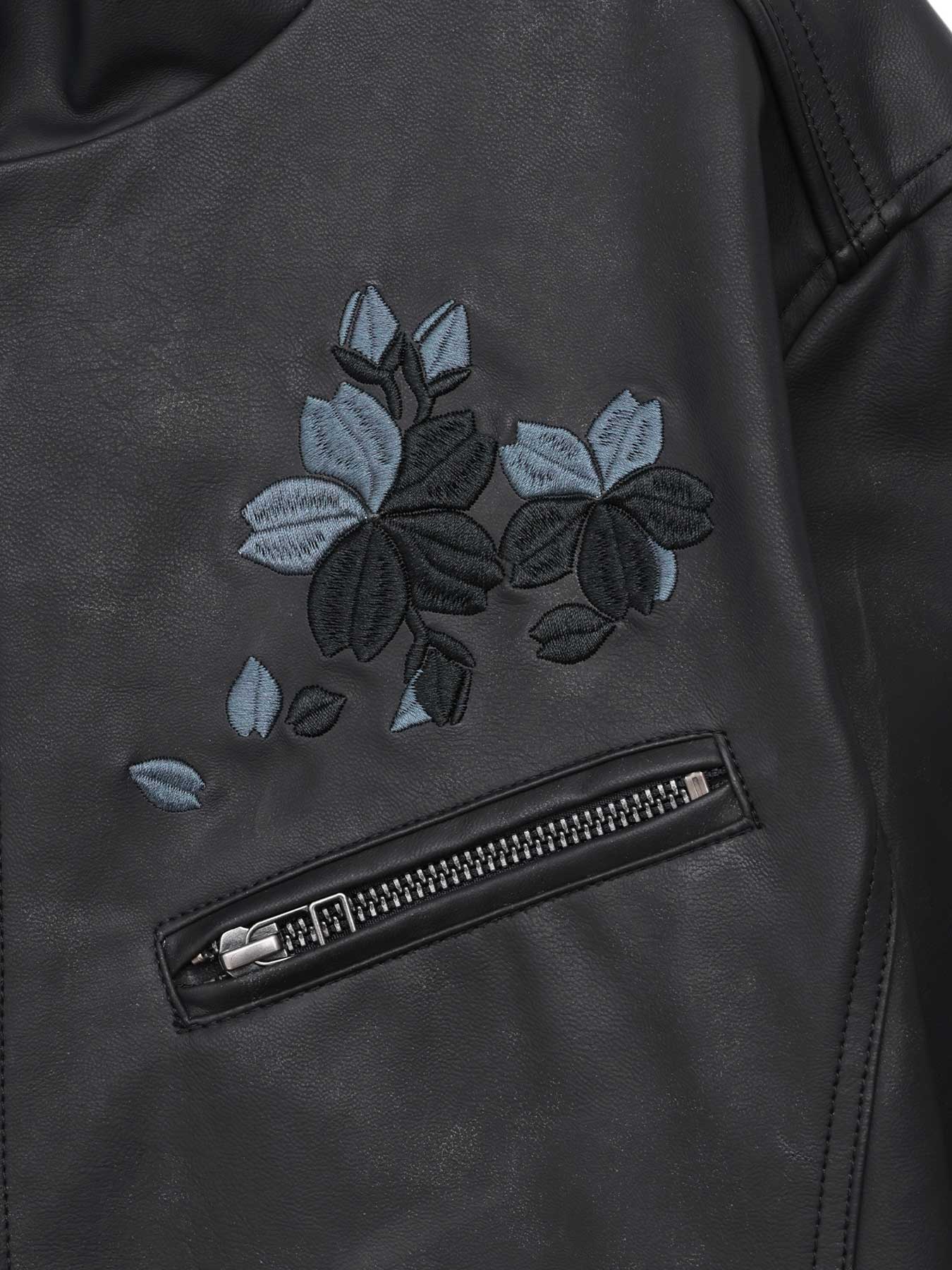 楽天市場】＜送料無料＞【雅結】桜刺繍 フェイクレザー シングル