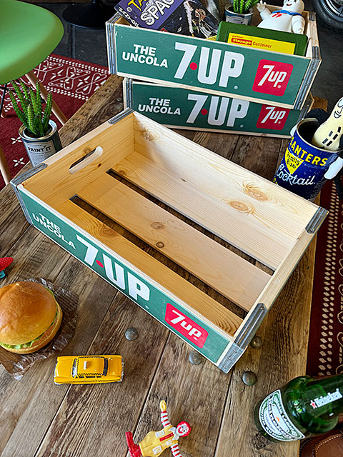 楽天市場】7UP セブンアップ ウッドクレート ソーダ木箱 （グリーン