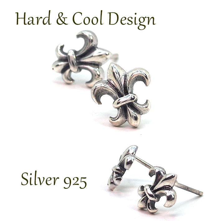 楽天市場】シルバーピアス メンズ いぶし銀 ユリ紋章（小）スタッド