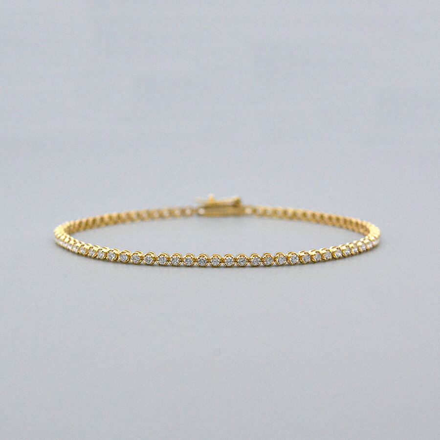 楽天市場】テニスブレスレットフルエタニティーダイヤモンド1.00